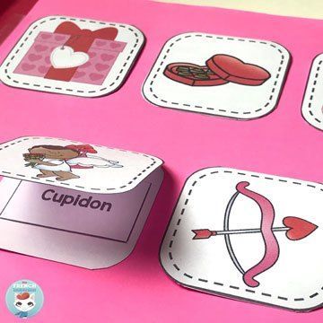 French Valentine's Day Free Resources: links to tons of amazing freebies for your French classroom! (picture: vocabulary match flaps) #lasaintvalentin #frenchimmersion #corefrench #teachingfrench #frenchteachers #forfrenchimmersion Bar Graphs Activities, French Adjectives, Picture Vocabulary, Yearly Planning, Valentine's Day Crafts, Math Sheets, French Teaching Resources, French Worksheets, Graphing Activities