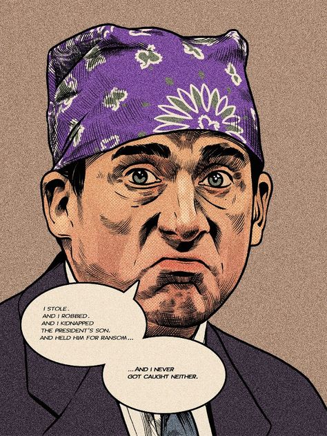 The Office Cartoon, Prison Mike The Office, Office Cartoon, Prison Mike, Office Jokes, The Office Show, Office Themes, Office Memes, Office Wallpaper