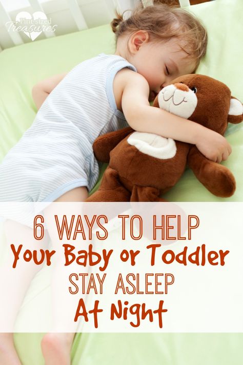 Does your baby or toddler have trouble staying asleep at night? Here are six mom-proven ways to help your little one get a full night's rest! Toddler Sleep, Sleep Training, Toddler Life, Baby Time, Everything Baby, Kids Sleep, Baby Hacks, Raising Kids, Future Baby