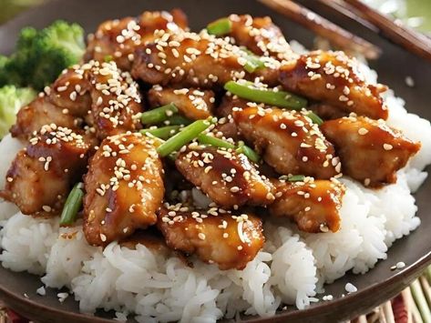 Best Sesame Chicken Recipe, Gf Sesame Chicken, Baked Sesame Chicken Recipe, Sesame Chicken Tenders, Authentic Sesame Chicken Recipe, Crispy Sesame Chicken, Crispy Potato Pancakes, Sesame Chicken Recipe, Food Asian