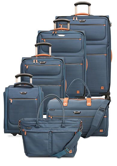 Ricardo San Marcos Luggage Collection - Blue Luggage Sets Cute, Luxury Luggage Sets, Travel Luggage Packing, Travel Luggage Set, Luxury Travel Bag, Cute Suitcases, Luxury Luggage, Cute Luggage, Travel Bag Set