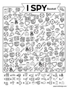 Use this free printable baseball themed I spy activity for kids at home on a rainy day, at school, or for a baseball party activity. Free Printable Harry Potter, Baseball Activities, Printable Harry Potter, Harry Potter Printables Free, Paper Trail Design, Harry Potter Printables, Keep Kids Busy, I Spy Games, Trail Design