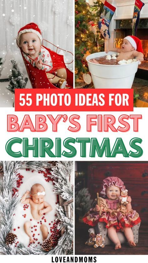 'Tis the season for cute AF baby Christmas photos! Whether you have a fresh newborn or an 11-month-old, here are 55 adorable and festive baby Christmas photos to try this season. -baby Christmas photoshoot-baby Christmas photography-baby Christmas photoshoot ideas-baby Christmas photo ideas-baby Christmas photos newborn-baby Christmas photos 1 year- baby christmas photos at home-baby christmas photos outdoor-baby christmas photography at home-baby photos-baby photoshoot Christmas Pictures For Infants, Baby And Christmas Lights, Christmas Photos Of Baby, Christmas Cards With Newborn, Diy Babies First Christmas Photos, Newborn Pictures With Santa, First Xmas Baby Photo Shoot, Easy Baby Christmas Photos, How To Pose A 3 Month Old Photo Shoot