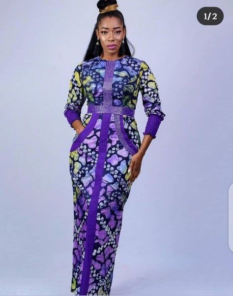 Kampala Gown Styles For Ladies, Ankara Long Gown, Stylish Naija, Ankara Long Gown Styles, African Print Dress Ankara, Best African Dresses, African Dresses Modern, African Lace Dresses, African Fashion Traditional