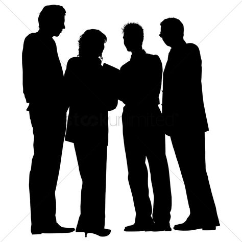 Standing Illustration, Standing Silhouette, Silhouette People, People Names, Group Of People, People Illustration, Business People, People Standing, Photoshop Actions