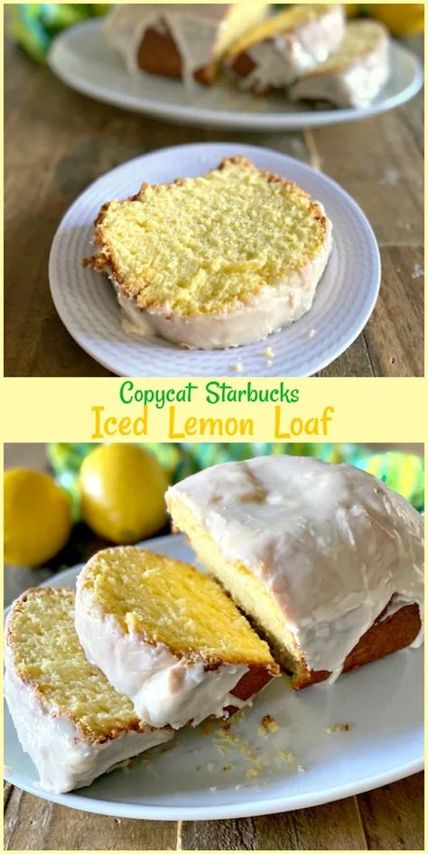 Copycat Starbucks Iced Lemon Loaf Cake Recipe - Parade Iced Lemon Loaf Cake Starbucks, Starbucks Bakery, Starbucks Iced Lemon Loaf, Iced Lemon Loaf, Copycat Starbucks Lemon Loaf, Lemon Loaf Cake Recipe, Starbucks Lemon Loaf, Starbucks Lemon, Bbq Desserts