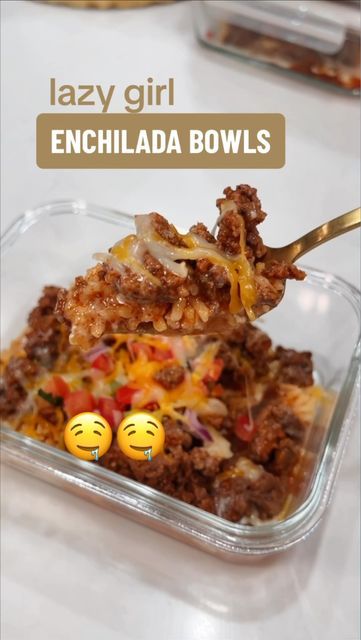 Enchilada Bowls, Makayla Thomas, High Protein Meal Prep, Healthy High Protein Meals, Healthy Lunch Meal Prep, Meal Prep Clean Eating, Easy Healthy Meal Prep, Macro Meals, Prepped Lunches