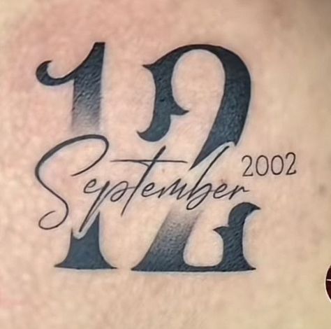 Name Birthday Tattoo, Number 19 Tattoo, Numeros Tattoo, 11:11 Tattoo Ideas, Baby Tattoo Designs, Arm Sleeve Tattoos For Women, 12 Tattoos, Baby Tattoo, 16 Tattoo