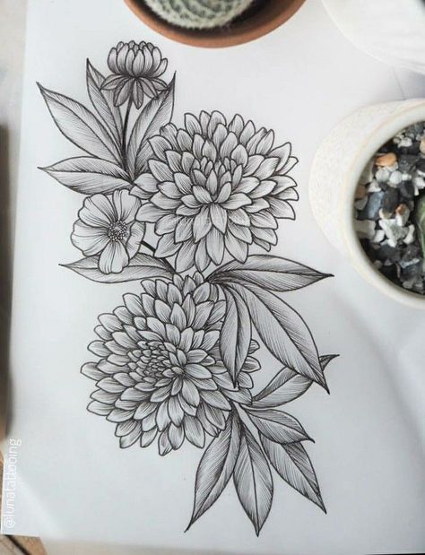 Floral Birth Month Tattoo, Shaded Chrysanthemum Tattoo, Chrysanthemum Half Sleeve Tattoo, Chrisantemum Flower Tattoo Design, Crysanthemum Tattoo Forearm, Crysanthiums Flower Tattoo, Flower For November Birth Tattoo, October Floral Tattoo, Two Chrysanthemum Tattoo