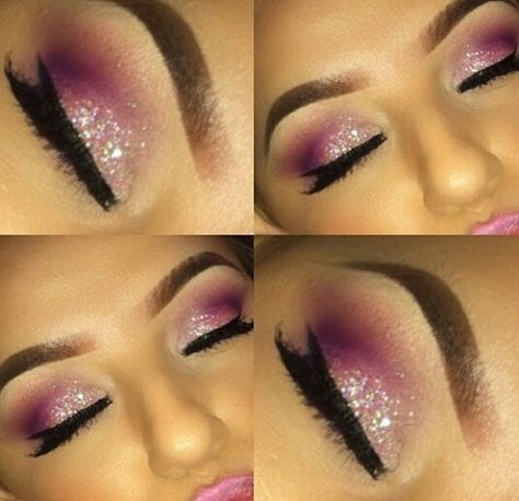 pinks whites glitters love it Pink Eye Makeup, Eye Makeup Ideas, Beautiful Eye Makeup, Beautiful Eye, Makeup Obsession, Signature Look, Prom Makeup, Eye Make, Gorgeous Makeup