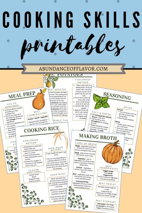 Wrapping up our latest series with Basic Cooking Skills Worksheets! Download today to get started fine-tuning your kitchen skills Basic Cooking Skills, Basic Cooking, Culinary Classes, Healthy Meals For One, Family And Consumer Science, Kitchen Skills, Homeschool Education, Teaching Time, Cooking 101