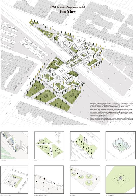 Urban Planning Presentation Board, Urban Design Presentation Board, Landscape Architecture Axonometric, Architecture Environmental Diagram, Urban Diagram Architecture, Urban Project Architecture, Landscape Presentation Board, Architectural Boards Presentation, Architecture Plans Graphics