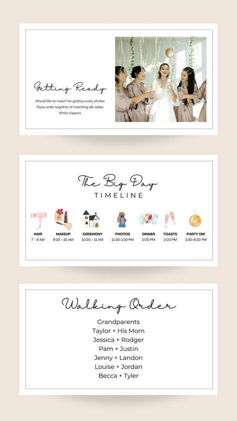 Such a cute bridesmaid wedding powerpoint template! This is a perfect way to tell your bridesmaids all the information they need to know about your big day! This design is all set and ready to go with instant download so you can edit the presentation just how you need it and share how you need! This makes the perfect most convenient way for you to get the information you need to your wedding party about your big day! Bridesmaid Guide, Wedding Powerpoint, Bachelorette Inspo, Planning Wedding, Wedding Bridal Party, Wedding Timeline, Bridesmaid Wedding, Wedding Templates, Bride Wedding