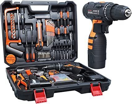 jar-owl Tool Kits 16.8V Cordless Drill Lithium Lon with 91 Piece Tool Set Combination Package and Plastic Toolbox Storage Case Craftsman Power Tools, Toolbox Storage, Power Tool Storage, Power Rangers Samurai, Cheap Tools, Drill Set, Tool Kits, Drill Driver, Home Tools