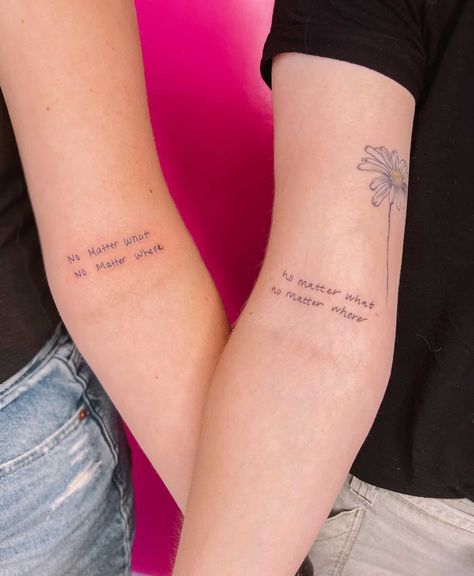 Meaningful Best Friend Quotes, Cute Tattoos With Meaning, Quotes For Tattoos, Handwriting Tattoos, Maching Tattoos, Twin Tattoos, Matching Friend Tattoos, Matching Best Friend Tattoos, Pawprint Tattoo