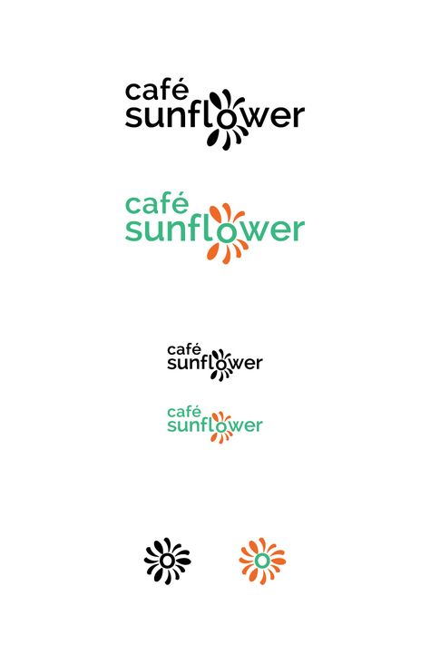 Cafe Sunflower Logo on Behance Sunflower Graphic Design, Sunflower Cafe, Halo Logo, Sunflower Logo, Logo Wordmark, Sunflower House, Wild Sunflower, Adventure Logo, House Logo Design