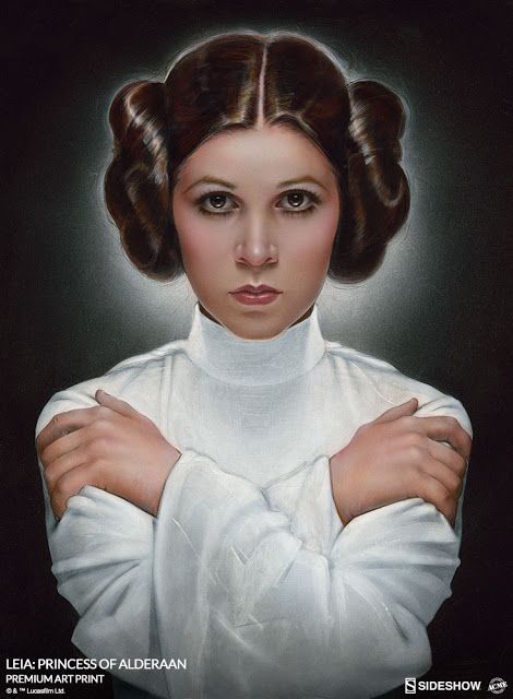 'Leia, Princess Of Alderaan' by Olivia De Berardinis Princess Leia Art, Star Wars Leia, Princes Leia, Carrie Fisher Princess Leia, Girl Power Tattoo, Olivia De Berardinis, Star Wars Painting, Leia Star Wars, Star Wars Princess