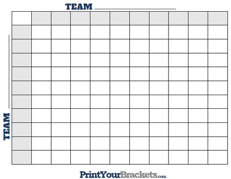 Printable Super Bowl Squares - 100 Square Grid Office Pool Superbowl Pool Squares, 100 Square Football Board, Free Printable Superbowl Squares, Super Bowl Squares Fundraiser, Super Bowl Squares Printable, Football Pool Template Free Printable, Super Bowl Printables, Super Bowl Pool, Super Bowl Squares