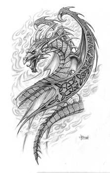 Dragon Medieval, Celtic Dragon Tattoos, Evil Tattoo, Tattoo Dragon, Tattoos Arm, Drawing Designs, Dragon Sketch, Japanese Tattoos, Celtic Dragon