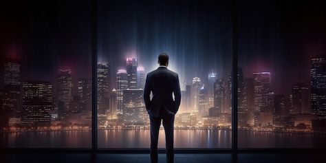 Business man standing in front of city c... | Premium Photo #Freepik #photo #boss #ceo #business-man #bussines-man Barbershop Poster, Businessman Illustration, Destop Wallpaper, Business Cartoons, Banner Design Layout, Farmhouse Wall Clock, Aesthetic Grunge Tumblr, Best Profile Pictures, Graphic Design Ads