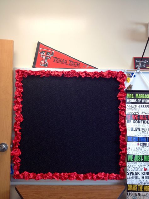 Texas Tech 3D ruffled border Teacher Things, Texas Tech, English Teacher, Bulletin Boards, Special Education, Educational Resources, Classroom Ideas, Texas, Holidays