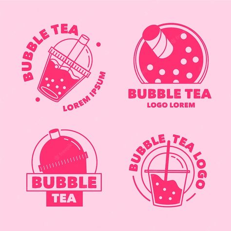 Premium Vector | Bubble tea logo collection style Bubble Tea Logo, Boba Shop, Tea Logo, Bubble Tea Shop, Business Fonts, Trendy Logos, Graphic Design Infographic, Drinks Logo, Tea Design