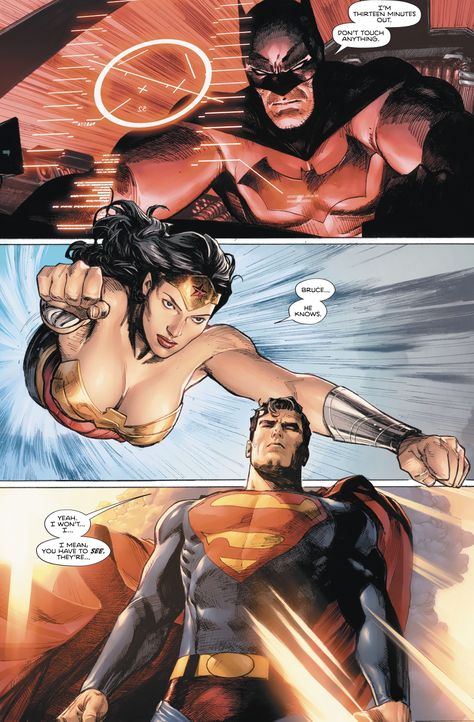 Heroes In Crisis, Superman And Wonder Woman, Dc Trinity, Batman Superman Wonder Woman, Batman Wonder Woman, Dc Comics Heroes, Superman Art, Superman Wonder Woman, Comic Book Pages