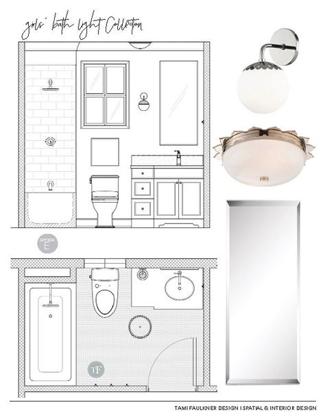 Bathroom Section, Technical Drafting, Girls Bathroom Design, Interior Sketching, Tami Faulkner, Cabinet Depth, Simple Bathroom Designs, Custom Floor Plans, Bathroom Plan