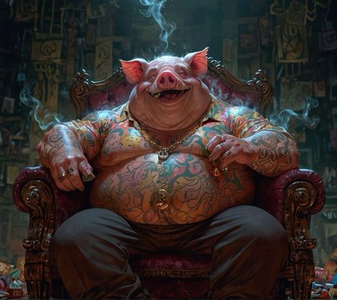 Pig Monster Art, Pig Monster, Big Pigs, Pig Character, Magic Bottles, Pig Art, Baby Pigs, Monster Concept Art, D&d Dungeons And Dragons