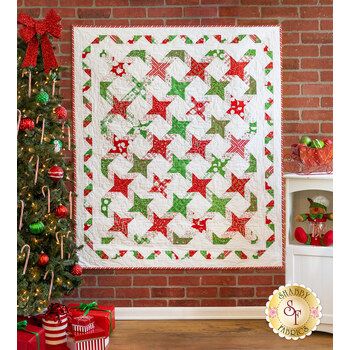 Quilt Kits | Shabby Fabrics Ribbon Border Design, Quilts Christmas, Runner Pattern, Quilt Christmas, Stars Quilt, Christmas Quilting, Laser Cut Kit, Quilt Border, Shabby Fabrics