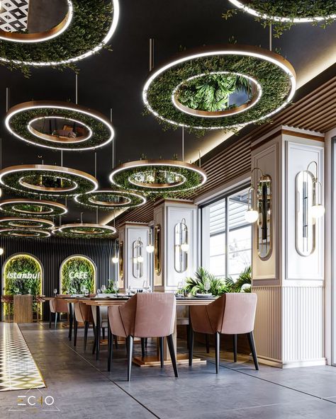 Repetition Design Interior, Interior Design Repetition, Modern Bar And Restaurant Design, Luxury Small Restaurant, Modern Luxury Restaurant Design, Interior Restaurant Design Modern, Repetition Interior Design, Restaurant Interior Design Modern Ideas, Repetition In Interior Design