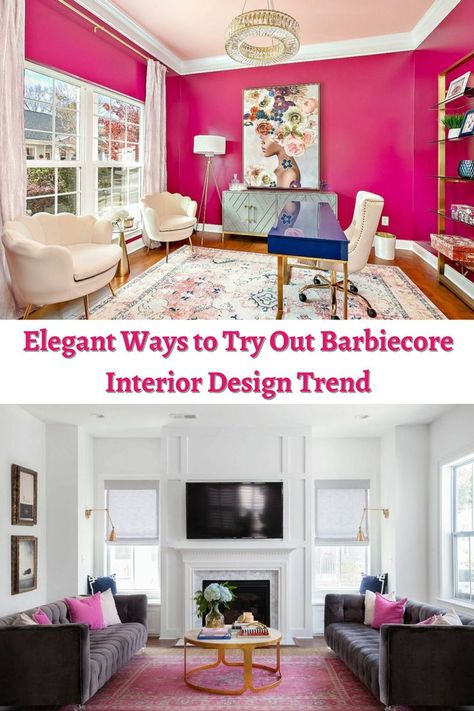 Barbiecore Interior Design Trend Barbiecore Home, Barbie Room, Neutral Furniture, Pink Home Decor, Pink Power, Neutral Walls, Interior Concept, Interior Design Trends, In A World