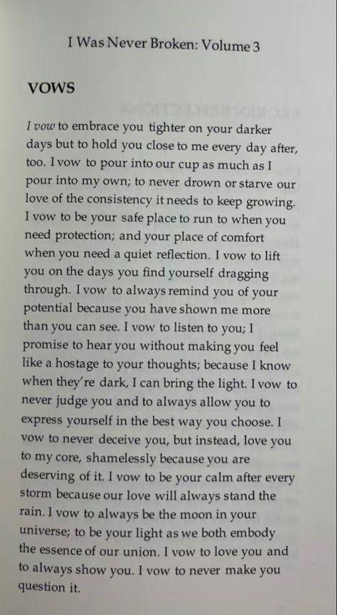 Vows From Her To Him, Vows To My Husband On Our Wedding Day, Personal Wedding Vows To Husband, Poetic Vows, Marriage Vows Quotes, Christian Vows To Husband, Bride Vows To Groom, Sweet Wedding Vows, Vows To Husband