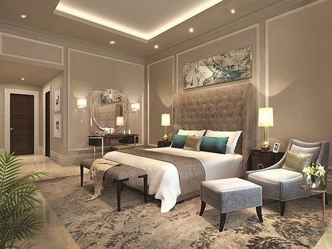 Modern master bedroom with sitting area #bedroom #masterbedroom #sittingarea #homedecor #interiordesign #decorhomeideas Man Home Decor, Bedroom With Sitting Area, Luxury Bedroom Design, Luxury Bedroom Master, Master Bedrooms Decor, Remodel Bedroom, Contemporary Bedroom, Modern Bed, Beautiful Bedrooms