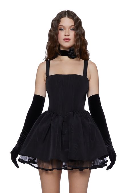 base Playing With My Heart, Hamel Patel, Dolls Kill Outfits, Black Halloween Costumes, Black Corset Dress, Dress With Corset, Sugar Thrillz, Black Corset, Disney Princesses