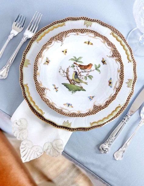 Herend China, Glam Pad, Dining Ideas, Party Tablescapes, Time With Friends, Bird Plates, Dining Plates, Table Scapes, Beautiful China