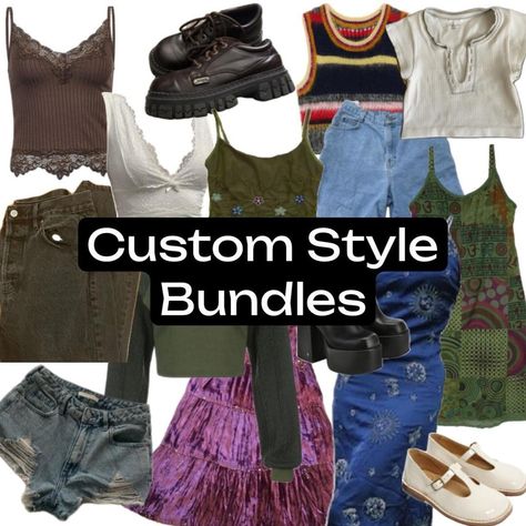 don’t buy listing CUSTOM STYLE BUNDLES‧͙˚*༓☾ A... - Depop Style Bundles Clothes, Preloved Clothes, Clothing Bundle, Style Bundle, A Style, Your Style, Personal Style, Second Hand, Bundles