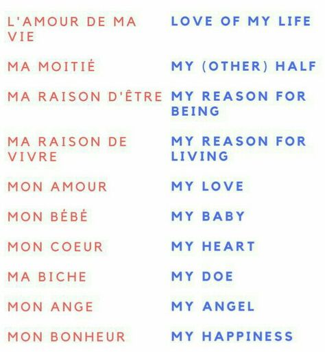 My Love In French, Love In French, French Love Quotes, French Phrases, My Other Half, French Class, French Quotes, French Words, French Language