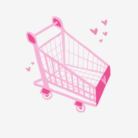 Shopping Cart Tattoo Design, Shopping Icon Aesthetic, Pink Shopping Icon, Shopping Cart Aesthetic, Shopping Widget, Shopping Cart Illustration, Pink Shopping Cart, Tablet Customization, Shoping Cart