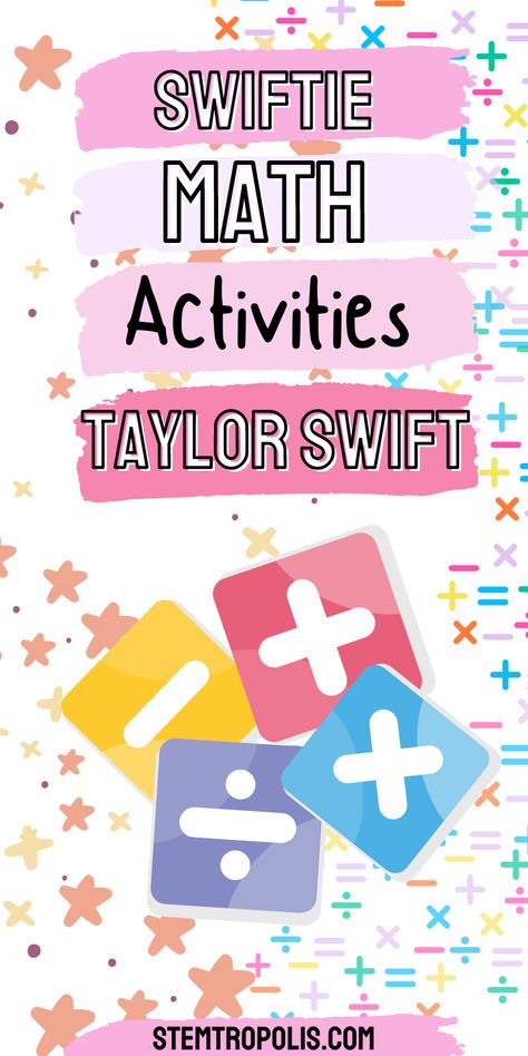 🎤✏️ Looking for Taylor Swift Activities for Kids? Try these fun and educational ideas that combine math with Taylor Swift-themed ideas! Perfect for a Swiftie party or classroom, these activities bring "Eras Tour" vibes to learning. Whether you're planning Taylor Swift party games for kids or looking for creative classroom ideas, these Swift-inspired activities will have fans solving problems and singing along to their favorite Taylor Swift songs! 🎶✨ Taylor Swift Themed Activities, Taylor Swift Activities For Kids, Taylor Swift Summer, Swiftie Party, Creative Classroom Ideas, Powerful Lyrics, Swift Party, Stem Activities For Kids, Math Activities For Kids