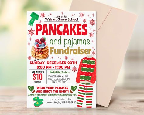 Winter School Fundraiser, Pta Winter Events, Souper Bowl Fundraiser, Christmas Pta Ideas, October Fundraising Ideas, Christmas Fundraiser Ideas, Pto Fundraising Ideas, Diy Pancakes, Pto Events