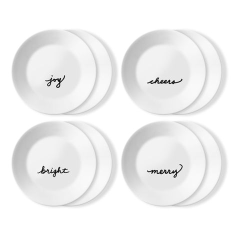 Celebrate Christmas 6.75" Appetizer Plates , 8-pack | Corelle Corelle Plates, Corelle Dishes, Painting Pottery, Corelle Dinnerware, Appetizer Plates Set, Appetizer Plate, Glass Dinnerware, Conventional Oven, Snack Plate