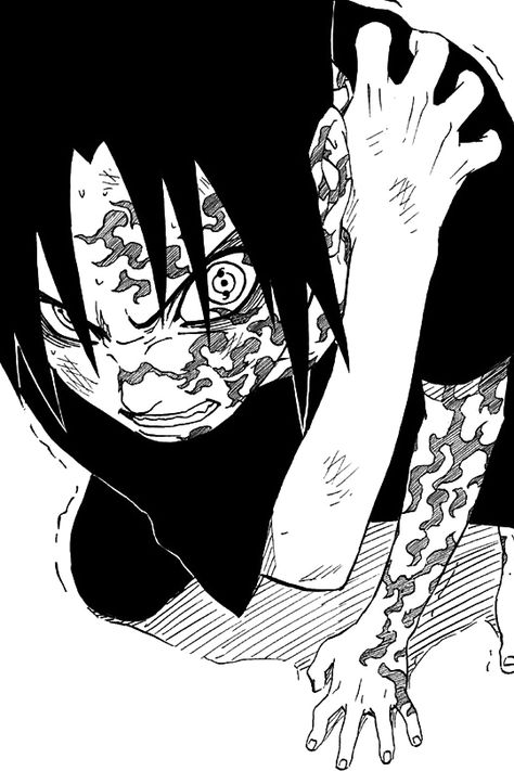 Sasuke Uchiha Naruto Panels, Tattoo Anime, Naruto Tattoo, Naruto Sketch, Manga Naruto, Naruto Drawings, Naruto Shippuden Sasuke, Manga Pages, Manga Covers