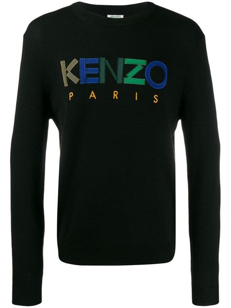 Kenzo - Black Best Hoodies For Men, Mens Winter Sweaters, Kenzo Takada, Embroidered Jumper, Kenzo Logo, Hollywood Men, Sweaters For Men, Mens Spring Fashion, Winter Outfits Men