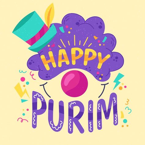 Purim Crafts, Happy Purim, Ancient Scroll, Clowns Funny, Phone Aesthetic, Jewish Holidays, Event Themes, Purim, Hand Drawn Design