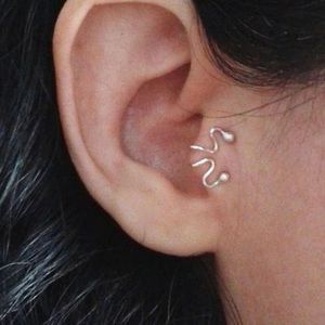 Boutique Jewelry | Curly Tragus Ear Cuff No Piercing Earrings | Poshmark Tragus Piercing Earrings, Piercing Clip, Clip Earring, Tragus Piercing, Tragus Earrings, Dope Jewelry, Earring For Women, Tragus Piercings, Funky Jewelry