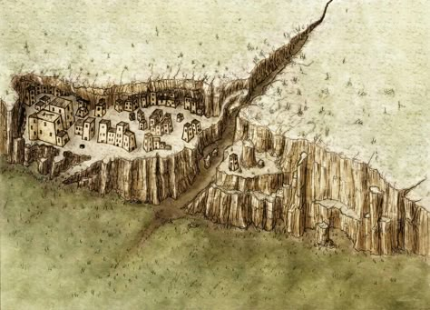 Camp Fire Art, Cliffside City, Fantasy Map Drawing Ideas, Fantasy Map Drawing, Map Drawing Ideas, Fantasy City Map, Map Drawing, Fantasy Map Making, Village Map