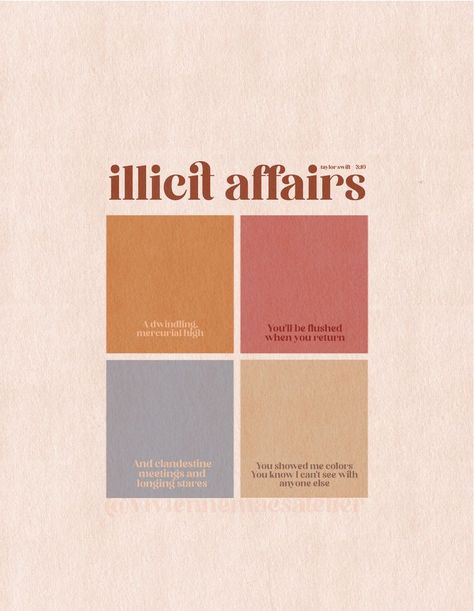 Taylor Swift Illicit Affairs, Color Palette Graphic Design, Sticker Graphic Design, Folklore Lyrics, Music Taylor Swift, Midnight Song, Illicit Affairs, Sticker Graphic, Taylor Lyrics