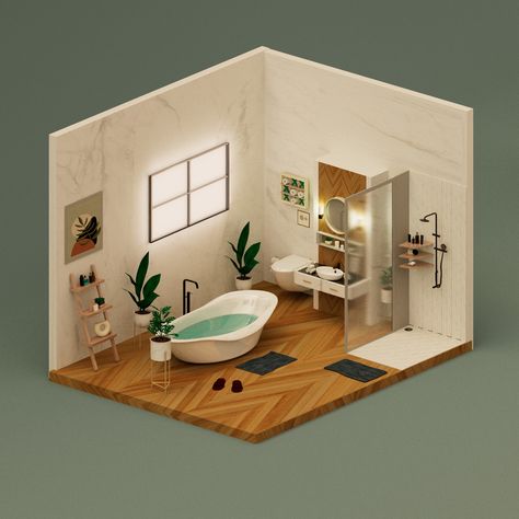 Bathroom Model, 3d Modelling