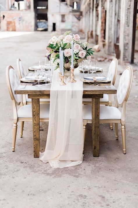 chiffon table runner wedding on farm table- Detroit Wedding Planner Chiffon Table Runner Wedding, Rustic Wedding Table Runners, Chiffon Table Runner, Gauze Table Runner, Table Runner Wedding, Farmhouse Table Runners, White Runners, Wedding Table Linens, Rustic Wedding Table